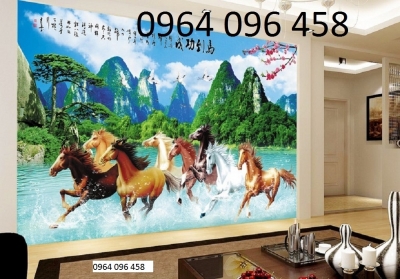 tranh gạch 3d - gạch tranh 3d bát mã - 765SN