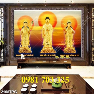 Tranh Phật ốp phòng thờ, gạch men 3D