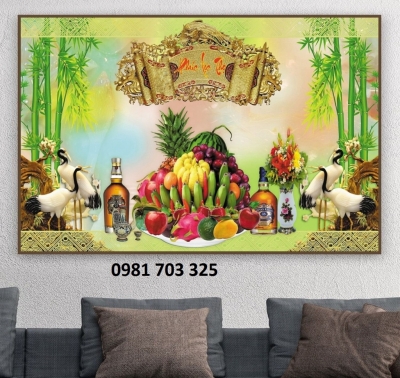 gạch tranh ốp phòng thờ