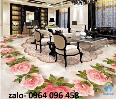 Tranh gạch 3d lát sàn phòng khách - DXC422