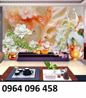 Tranh gạch men 3d ốp tường phòng khách đẹp - CXV55