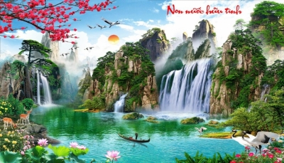 Tranh gạch 3d phong cảnh đồng quê - VNNN66