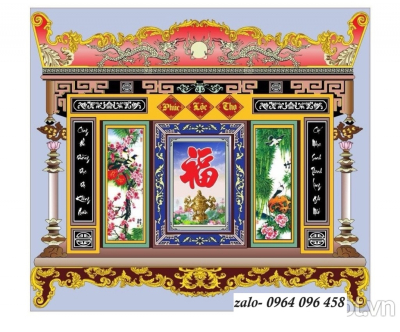 Tranh gạch ốp tường phòng thờ 3d - 98CNM