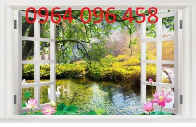 Tranh gạch men 3d cửa sổ - DSV53