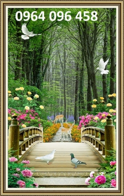 Tranh gạch 3d con đường hàng cây - SLNV55