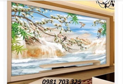 Tranh gạch 3D phòng khách