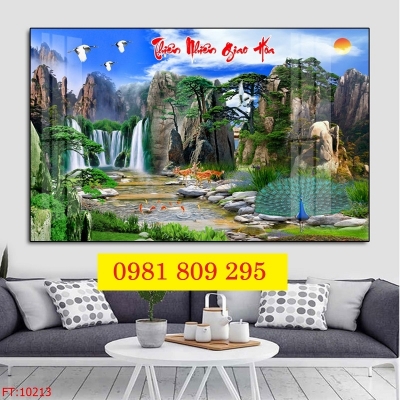 Gạch tranh phong cảnh núi đồi