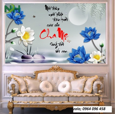 Tranh gạch ốp tường bàn thờ 3d - 789CP