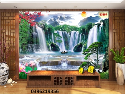 Tranh gạch 3d sơn thủy trang trí