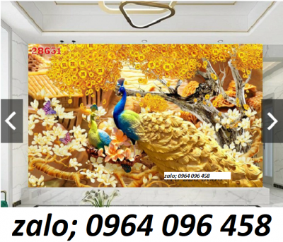 Tranh gạch 3d chim công - MXVV89