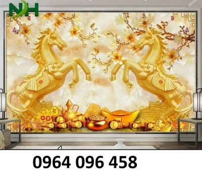 Tranh gạch 3d con ngựa - 3677BCC