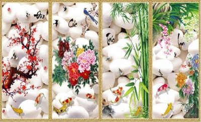 Tranh gạch 3d tứ quý - GSZ3