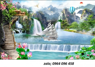 Tranh gạch 3D trang trí phòng DVVC32