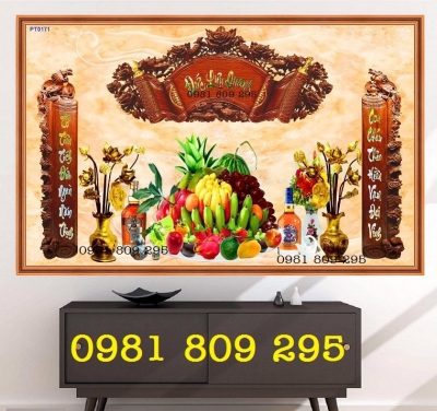 Tranh gạch phúc lộc thọ - tranh ốp phòng thờ