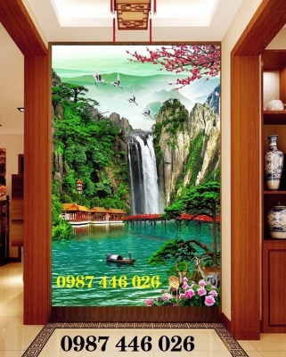 Gạch tranh thác nước HP733