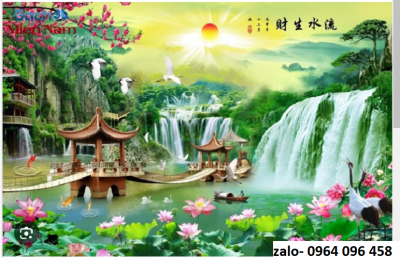 Tranh gạch phông cảnh đồng quê 3d - KCN32