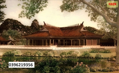 Tranh gạch đẹp 3D Cảnh Hà Nội xưa