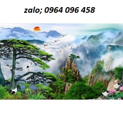 Tranh núi 3d - tranh gạch 3d ốp tường - 921ZP