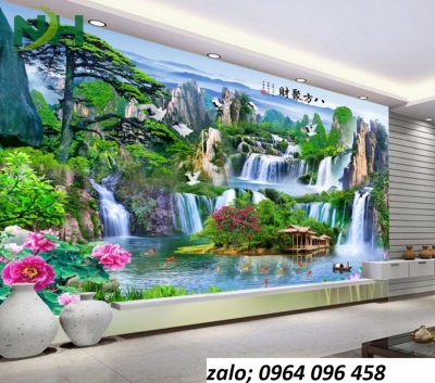 Tranh gạch 3d  phong thủy hút tài lộc - 233XP