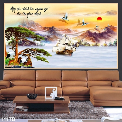 Gạch tranh- Tranh thuận buồm xuôi gió