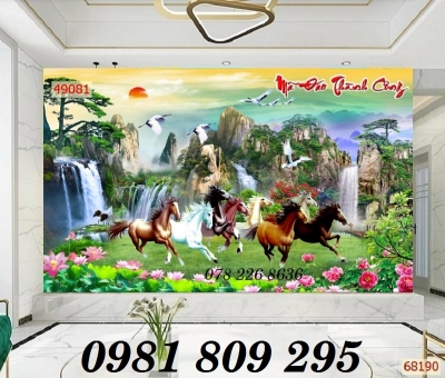 Mã đáo thành công - tranh gạch 3d ngựa ốp tường