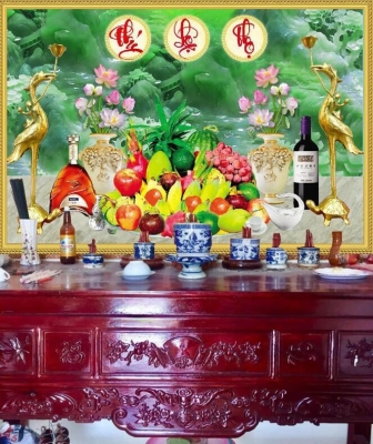 Tranh gạch - tranh ốp phòng thờ