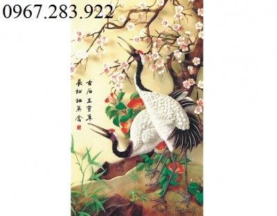 Tranh 3D- Tranh chim Hạc