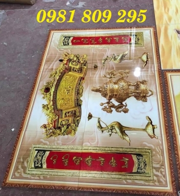 Tranh gạch ốp tường chữ phúc 3d phòng thờ