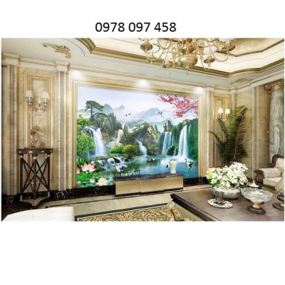 Tranh ốp tường họa tiết phong cảnh thiên nhiên