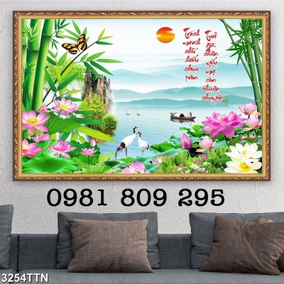 Tranh gạch 3d phong cảnh ngang