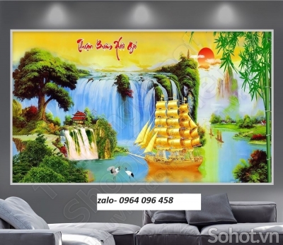 Tranh gạch 3d thuận buồm xuôi gió - MXVC43