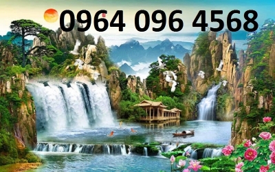 Tranh gạch 3d phong cảnh sơn thủy hữu tình - MNN77