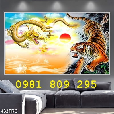 Tranh con hổ - gạch trang trí con hổ - tranh phong thủy GY6