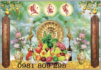 Gạch tranh trang trí bàn thờ 567DH