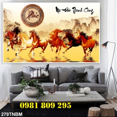 Tranh gạch - gạch tranh 3d ngựa phong thủy Ụ76Y