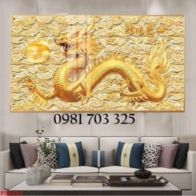 Tranh gạch 3d trang trí rồng phượng
