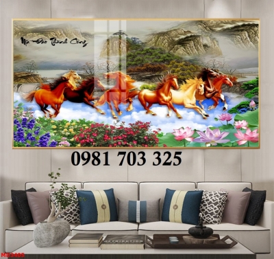 Tranh gạch mã đáo thành công đẹp