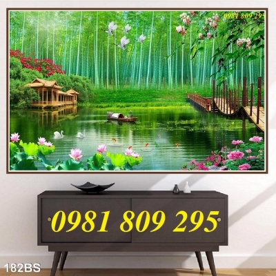 Tranh gạch men ốp tường - tranh cây tre