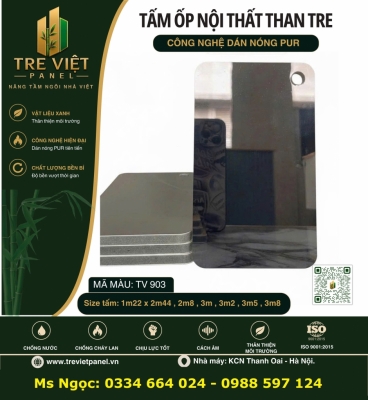 Tấm ốp than tre tráng gương