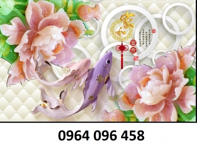 Tranh gạch 3d hoa ngọc - gạch tranh 3d - SXC65