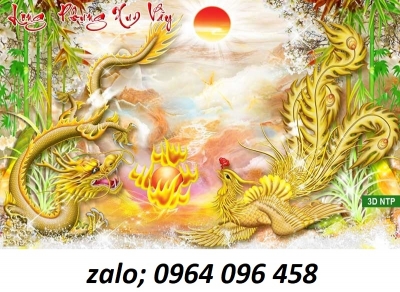 Tranh gạch 3d rồng phượng - SXNB6