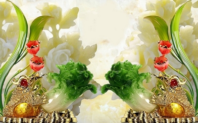 Tranh gạch 3d phong thủy mệnh kim - 0444DN