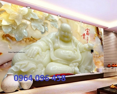 gạch tranh 3d phật di lặc - MVB5