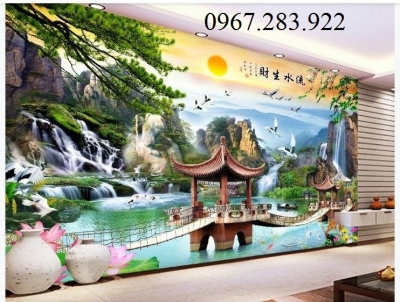 Gạch ốp tường 3D phong cảnh