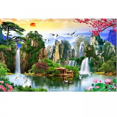 Gạch tranh 3D - tranh phong cảnh