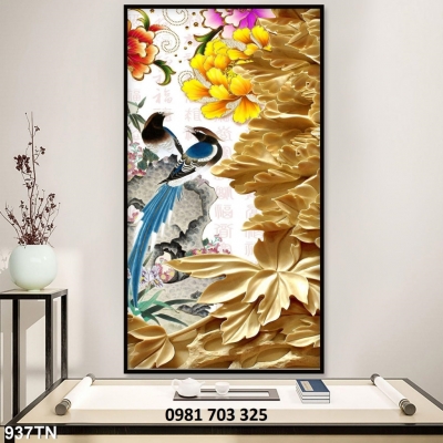 tranh sứ ngọc, tranh gạch ốp tường phòng khách
