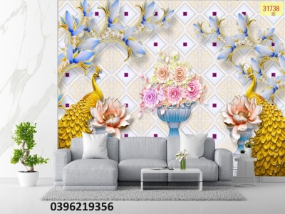 Tranh gạch công phượng 3D trang trí đẹp