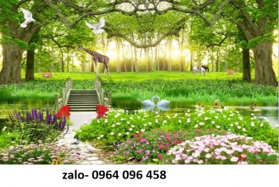 Tranh gạch 3d ốp tường mẫu đồng quê - GCNB96