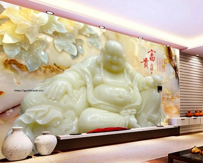 Tranh gạch 3d ốp tường phật di lặc - MXVC42