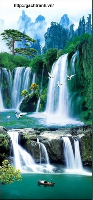 Tranh gạch 3d phong cảnh khổ đứng - MCB43